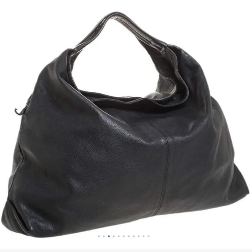 Furla Black Leather Elisabeth Hobo sling bag
